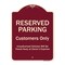 Signmission Designer Series-Reserved Parking Customers Unauthorized Vehicles Will Be, 24" x 18", BU-1824-9757 A-DES-BU-1824-9757 - alternate 1